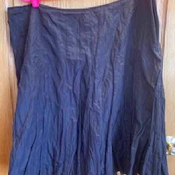 Emanuel Ungaro Women Brown Knee Length A-Line Skirt Fully Lined Side Zip Sz 18W - Picture 2 of 6